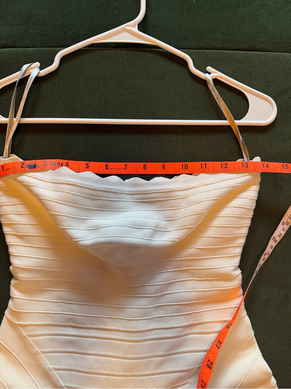 Herve Leger “Phoebe Dress” NWT White Strapless Dress Small - Picture 8 of 10
